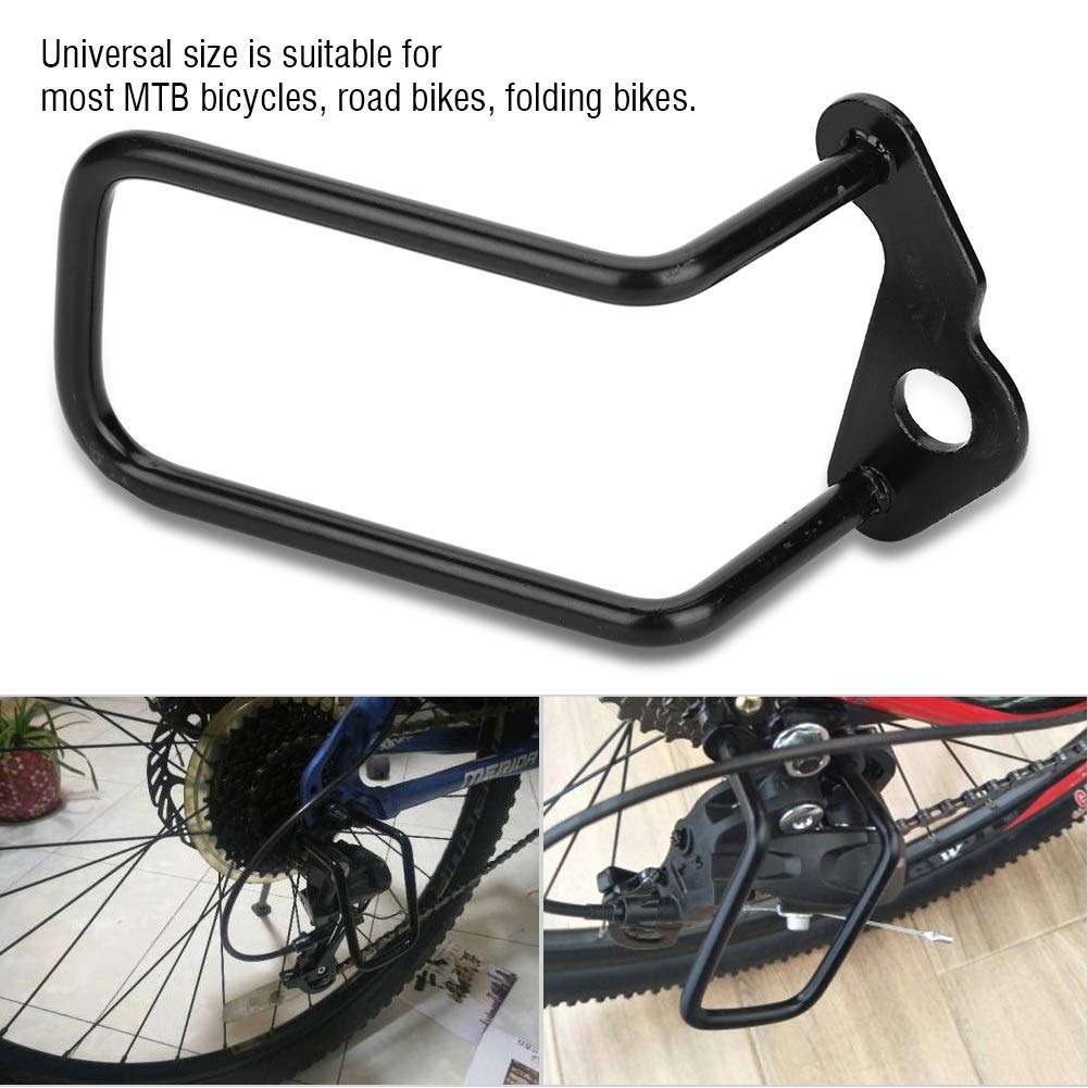 Mountain Bike Rear Derailleur Guard - Adjustable Chain Protector for Outdoor Cycling (Black)