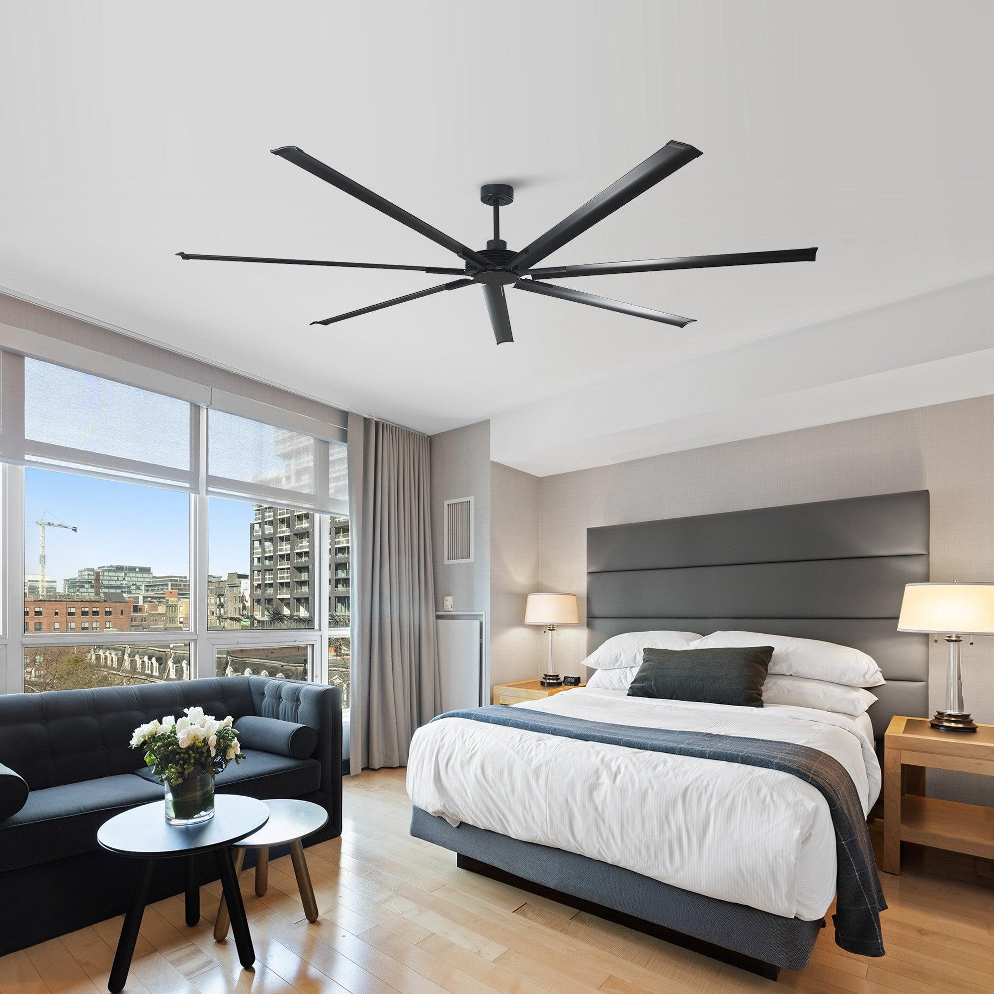 84 Inch & 100 Inch Large Ceiling Fan with Remote Control - Energy Efficient Quiet DC Motor for Living Room, Bedroom, Patio Outdoor Use