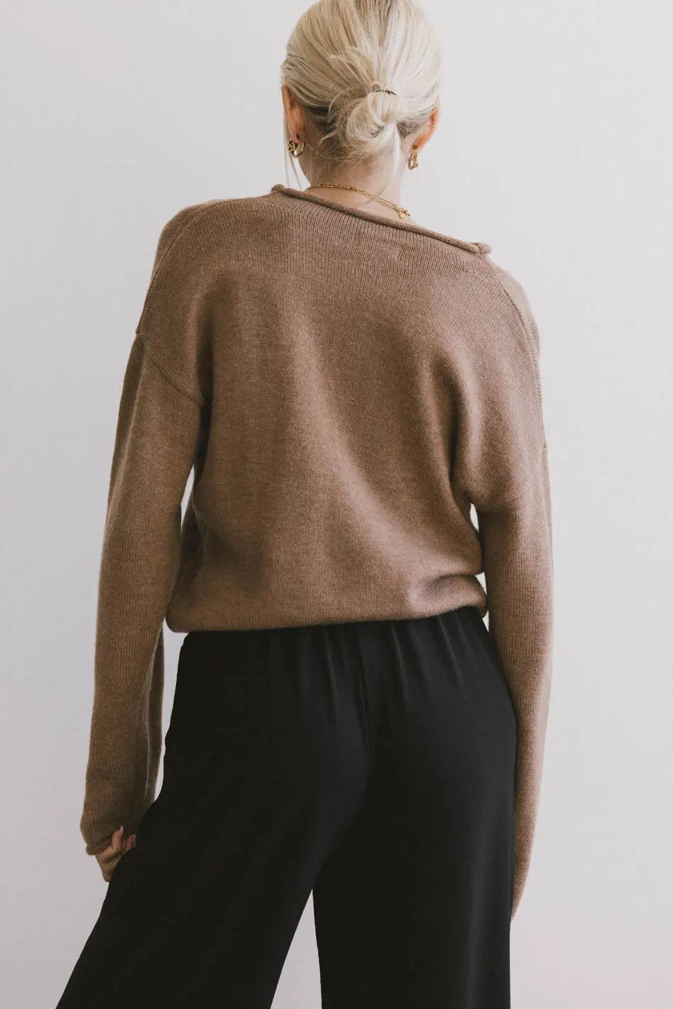 Meli Button Front Knit Sweater for Women - Cozy Brown Pullover Cardigan | Perfect for Fall & Winter Outfits, Casual Wear, and Layering