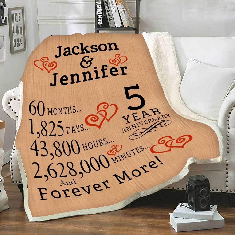 Personalized Anniversary Sign Gift for Couples - Custom Name & Year - Perfect for Wedding Anniversaries 1-60 Years