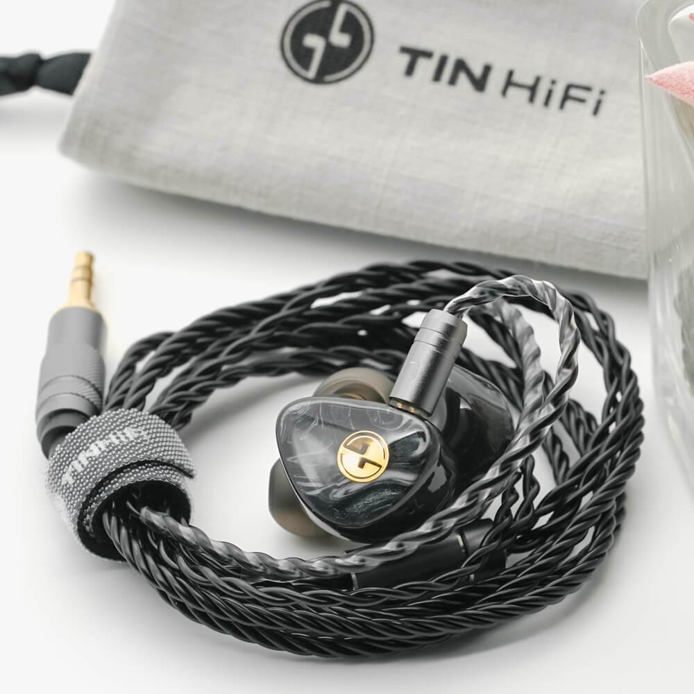 TinHiFi T3 Plus HiFi In-Ear Monitors - High Resolution Audio Earphones with Detachable Cable for Audiophiles & Music Lovers - Perfect for Studio Recording, Gaming & Travel