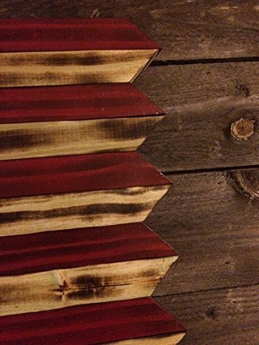 Rustic Wooden American Flag Wall Decor - Handmade Distressed Wood USA Flag for Home, Office, or Cabin - Perfect for Patriotic Decor, Farmhouse Style, and Gift Giving
