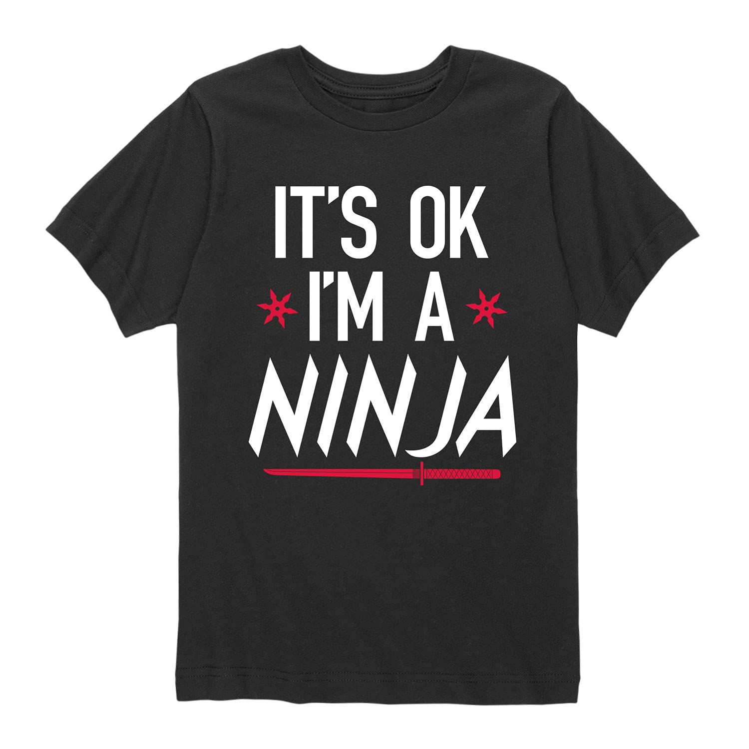 Funny Ninja Toddler T-Shirt | 'It's Ok I'm A Ninja' Short Sleeve Baby Tee | Cute Kids Casual Wear for Playtime & Everyday Outfits
