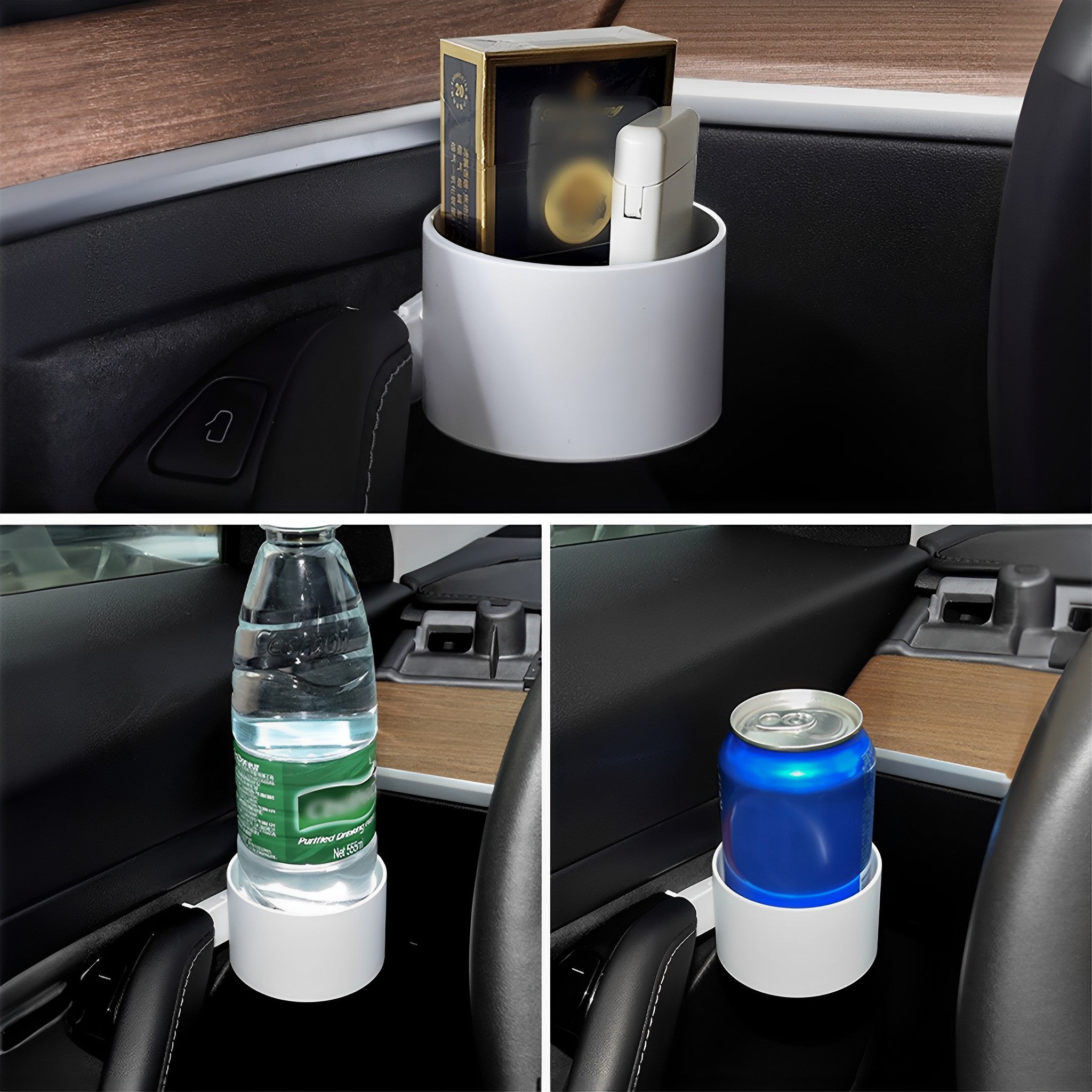 Tesla Model 3 & Y Car Door Cup Holder - Premium Accessory for Beverages & Drinks | Perfect for Road Trips, Commuting & Travel
