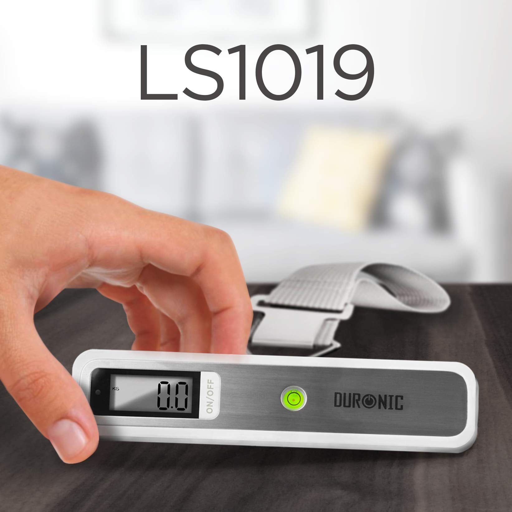 Duronic Digital Luggage Scale LS1019 - 50kg/110lb Capacity Portable Suitcase Scale for Air Travel with Strong Nylon Strap & LCD Display | Perfect for Weighing Checked Bags, Backpacks & Shipping Packages Before Flights