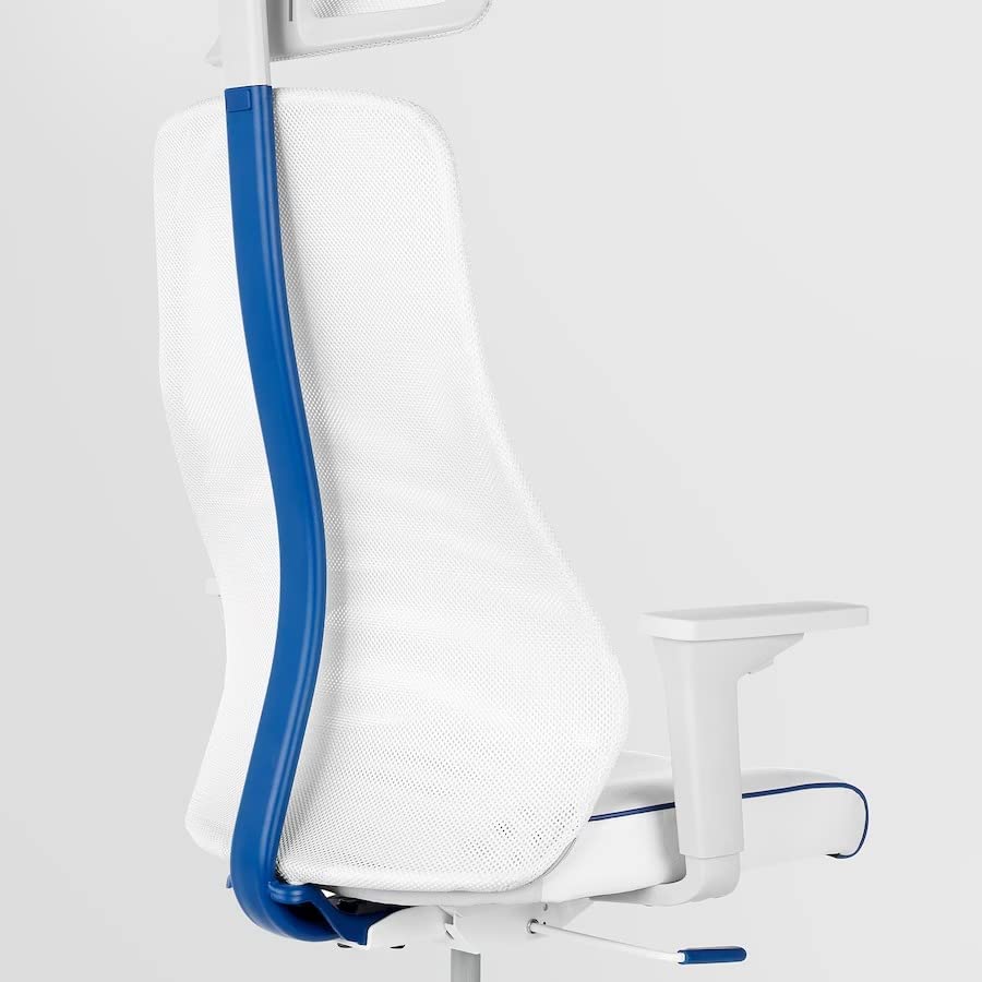 Bomstad White Match Gaming Chair - Ergonomic PC & Office Desk Chair with Adjustable Height & Recliner for Home Gaming Setup & Workstation