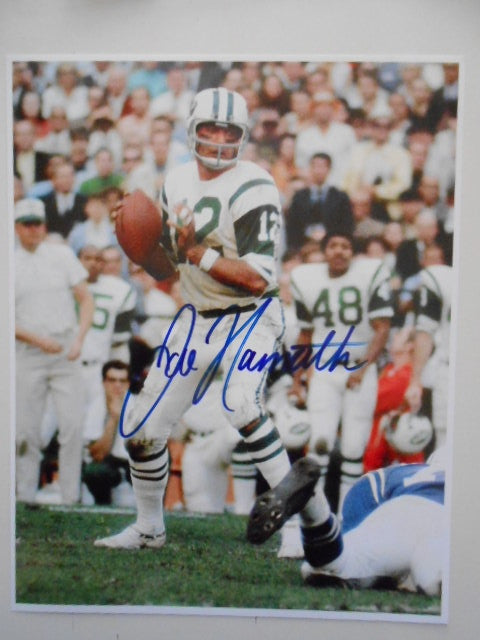 Joe Namath Autographed 8x10 NFL Photo with COA - Collectible Signed Memorabilia for Football Fans, Man Cave Decor, and Sports Gift Ideas