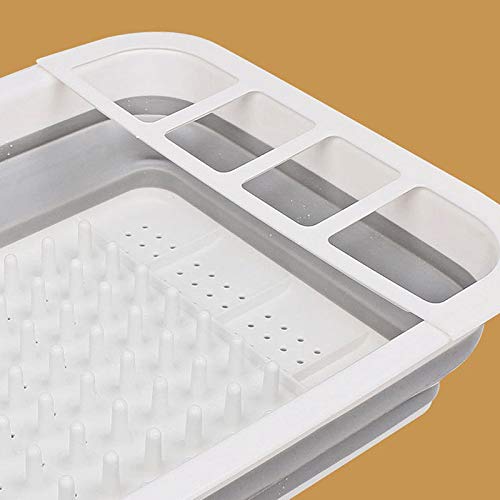 Arinda Collapsible Dish Drying Rack - Space Saving Kitchen Counter Organizer, Portable Dish Drainer for Plates, Bowls & Utensils - Perfect for Small Kitchens, Camping & RV Use