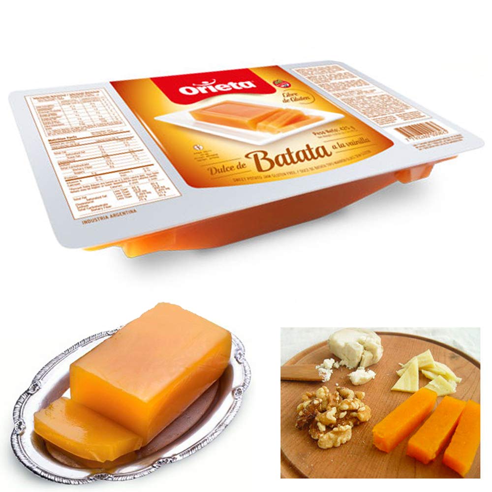 2 Pack Orieta Dulce De Batata Sweet Potato Jam with Vanilla Paste - 425G Jar, Delicious Spread for Toast, Pancakes & Desserts | Gluten-Free & Vegan-Friendly