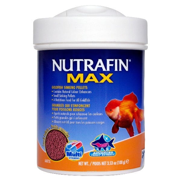 Nutrafin Max Goldfish Small Sinking Pellets - Premium Fish Food for Goldfish, Tropical Fish & Aquatic Pets - Ideal for Daily Feeding & Tank Maintenance