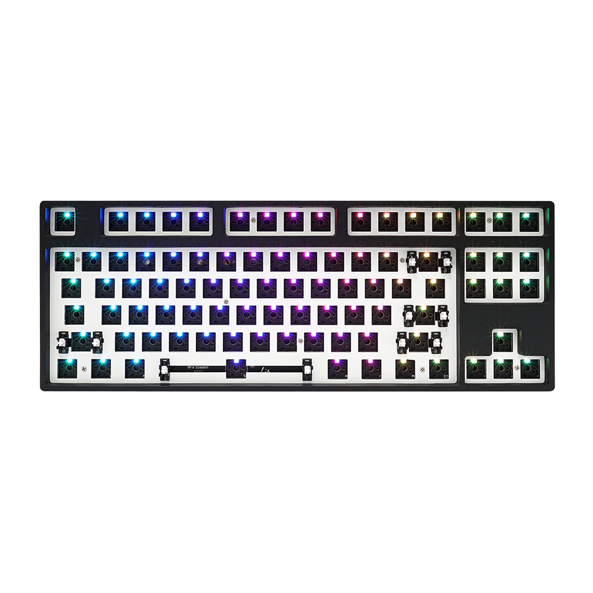 GK87S Hot Swappable RGB Mechanical Keyboard Kit - Customizable TKL Wired/Bluetooth Gaming Keyboard with MX Switches (Black) - Perfect for Esports, Office Work & Typing Enthusiasts