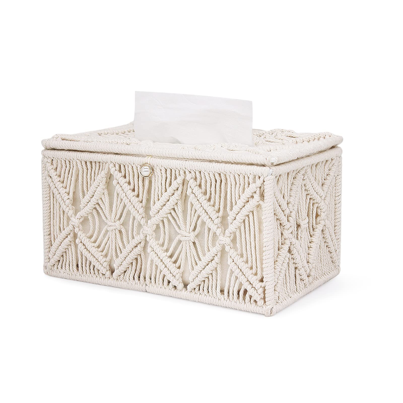 Decorative Rectangle Tissue Box Cover - Stylish Paper Tissue Holder & Napkin Organizer for Bathroom, Bedroom, Dresser, Living Room & Office | Perfect for Home Decor & Gift Giving (Rectangle-1)