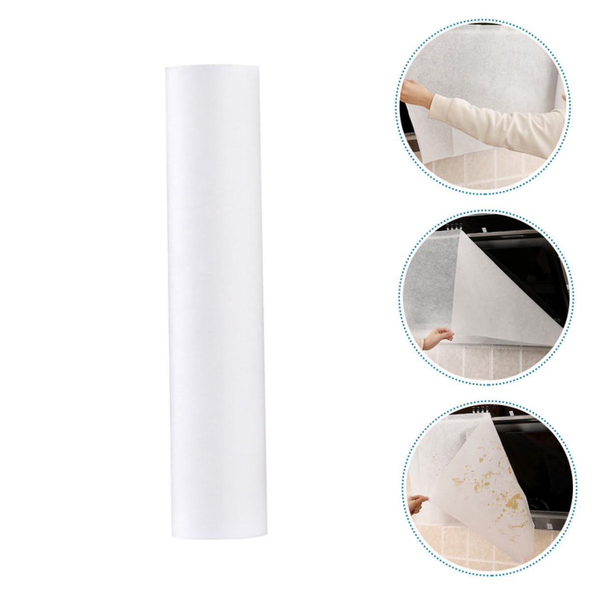 OSALADI 3-Pack Range Hood Filter Replacement - Non-Woven Greaseproof Paper for Kitchen Exhaust Hoods (White) | Durable Oil Shield Stickers for Stove Ventilation & Cooking Protection
