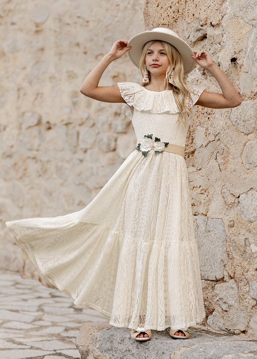 Ravvy Cream Dress for Women - Elegant & Comfortable Casual Wear for Parties, Dates & Office