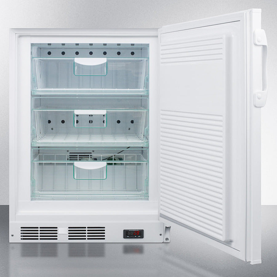 Accucold 24-Inch Wide Built-In All Refrigerator with Interior Basket Drawers - ADA Compliant (Model FF7LWBIVACADA) - Perfect for Kitchens, Offices, and ADA-Compliant Spaces