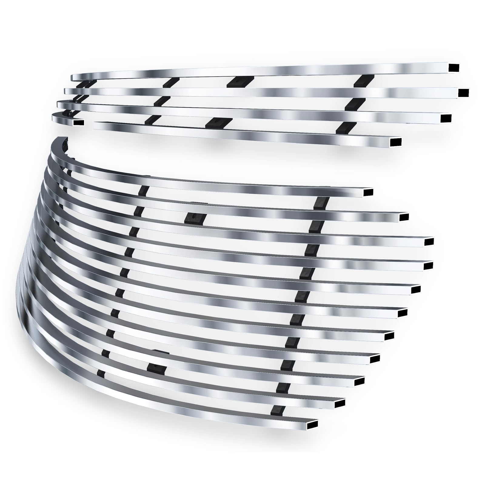 Premium Stainless Steel Horizontal Billet Grille Insert for 2015 Chevy Cruze - Upper Main Grille N19-C24366C - Durable & Stylish Car Exterior Upgrade for Enhanced Vehicle Appearance & Protection