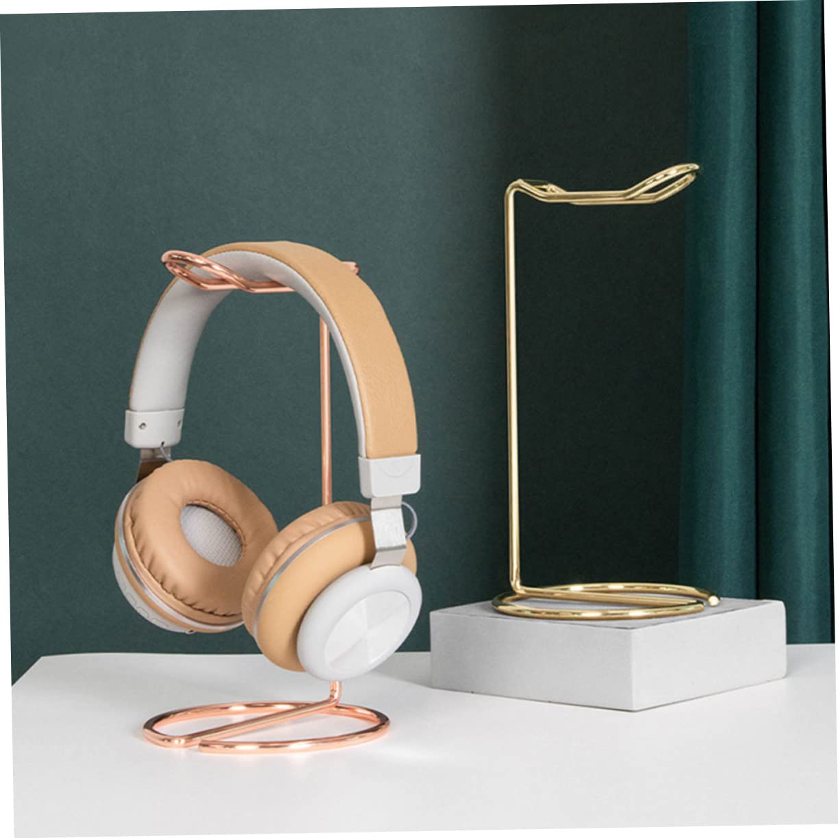 Cabilock 2 Pack Alloy Gaming Headphone Stand Holder - Premium Headset Display Rack for Gamers, Streamers & Office Use - Durable Metal Headphone Stand for Desk Organization & Gaming Setup Accessories
