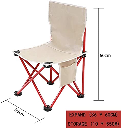 Ultralight Portable Folding Chair for Outdoor Camping, Picnic, Beach, Fishing & BBQ - Compact Garden Seater for Travel, Festivals & Backpacking (Beige) - Perfect for Backyard Relaxation & Park Adventures
