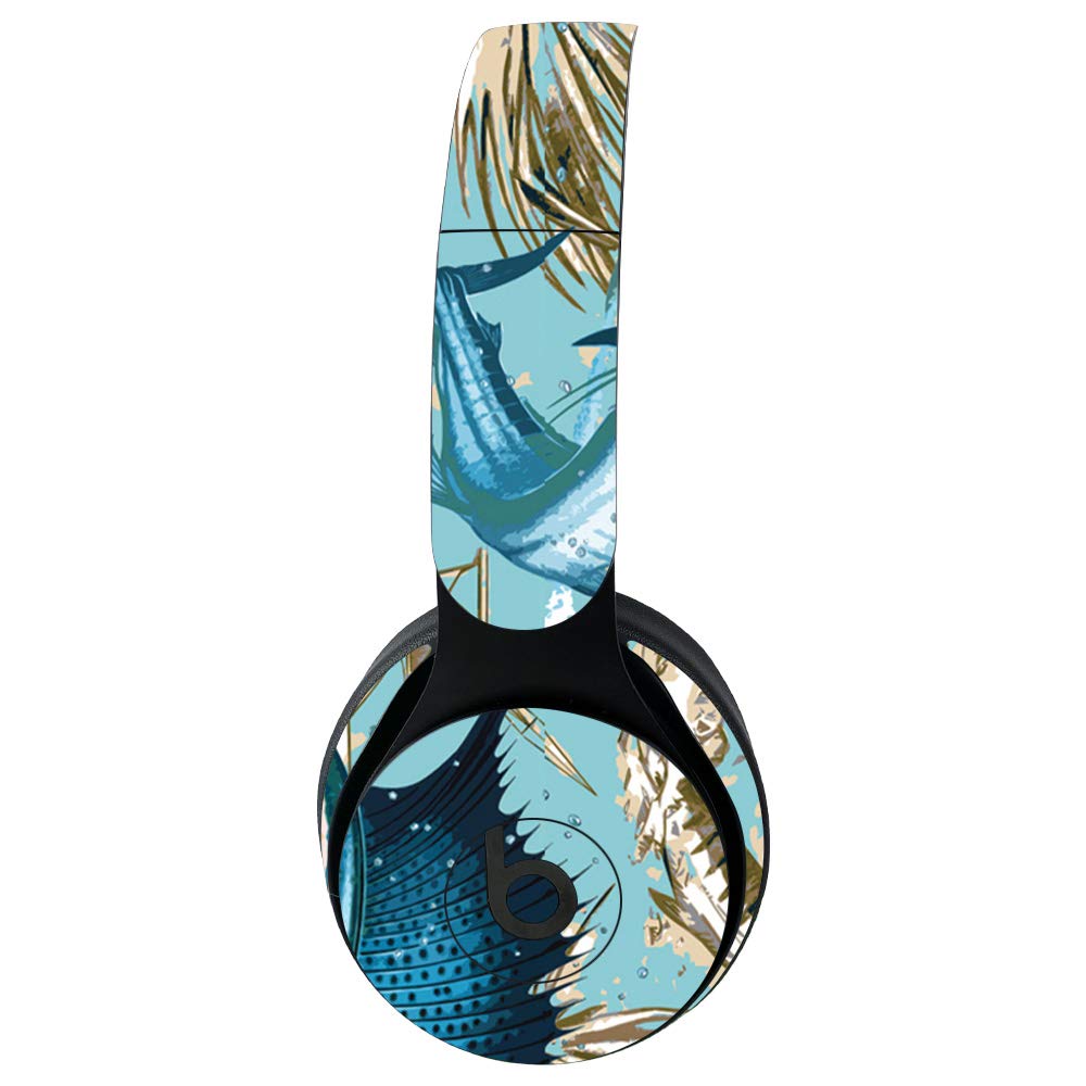 MightySkins Vinyl Decal Wrap Cover for Beats Solo Pro Wireless Headphones - Island Fish Design | Protective & Durable Skin | Easy to Apply & Remove | Made in USA | Perfect for Travel, Workouts & Daily Use