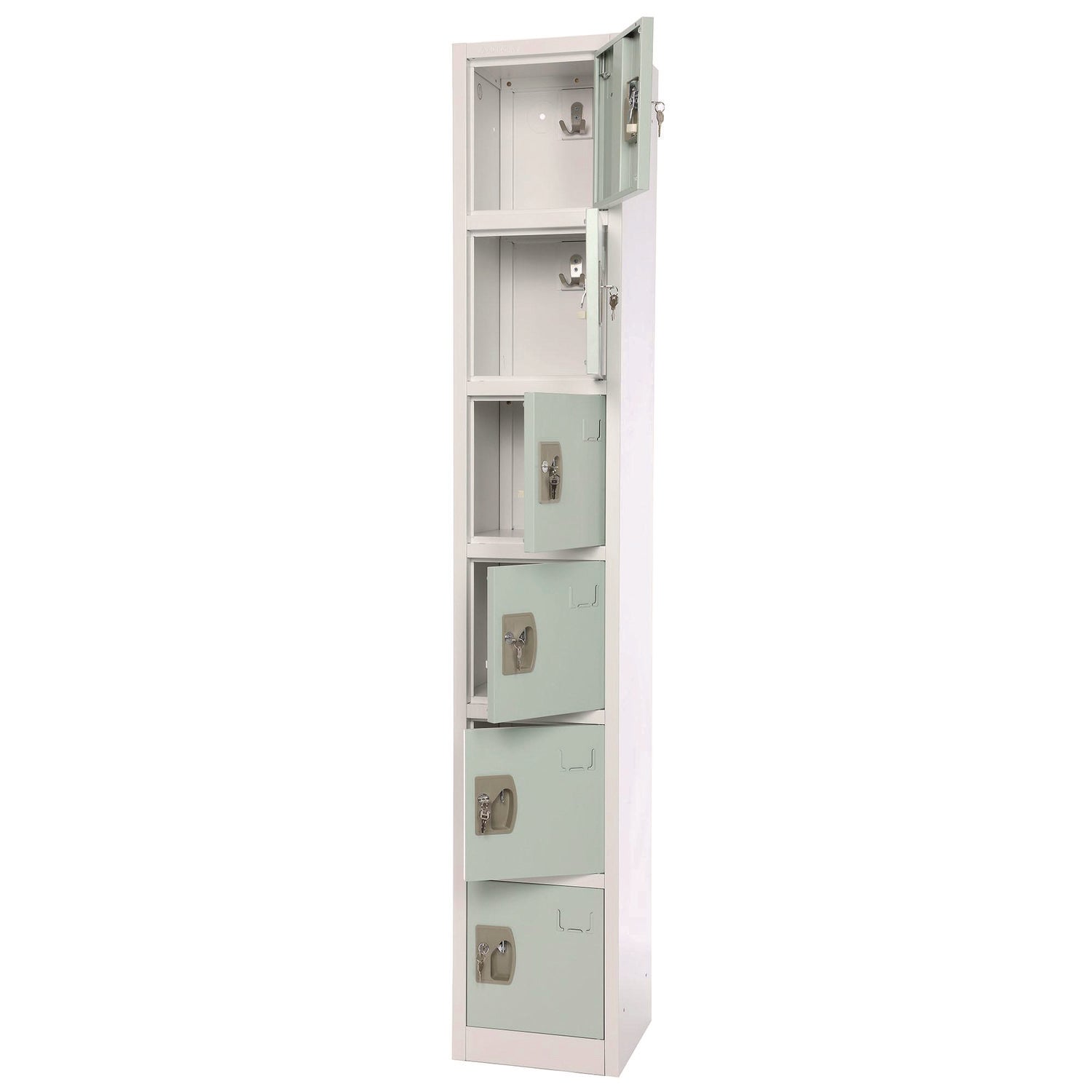 AdirOffice 6-Compartment Steel Storage Locker - 12