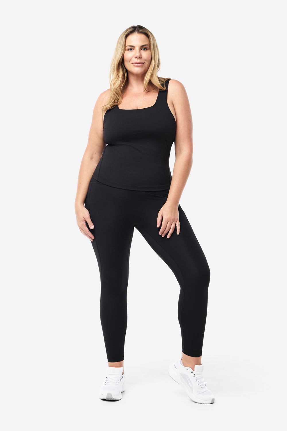 Women's Shelf Bra Base Tank Top - Seamless Comfort Fit - Black | Perfect for Layering, Yoga & Everyday Wear