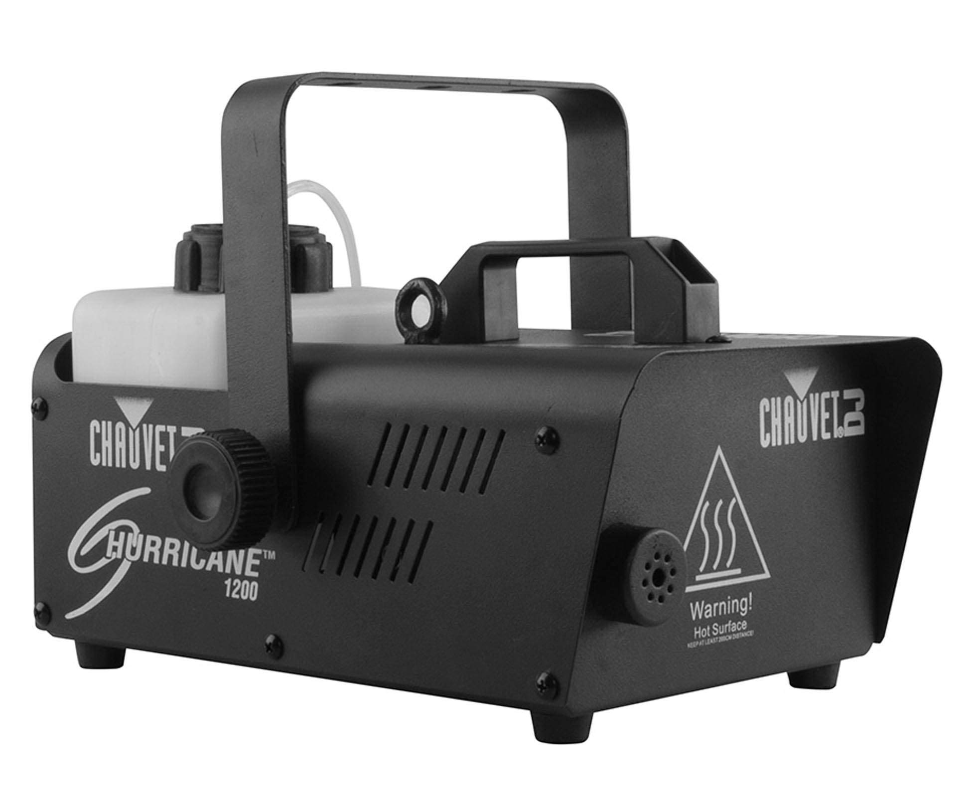 Chauvet DJ Hurricane 1200 1.0L Professional Fog Machine with 1 Gallon Fog Fluid - Perfect for Stage Performances, Halloween Parties & Special Effects