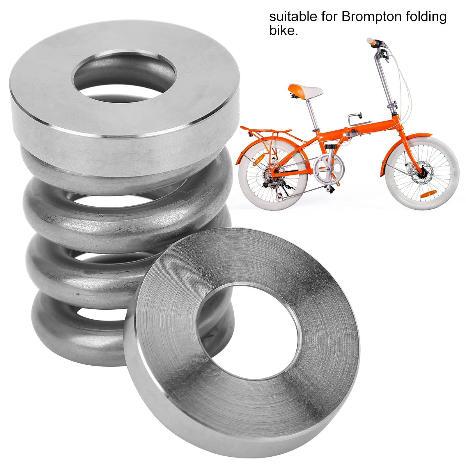 High-Strength Titanium Alloy Bicycle Coil Spring Shock Absorber - Lightweight Cycling Suspension Spring for Brompton & Folding Bikes - Perfect for Urban Commuting & Off-Road Cycling