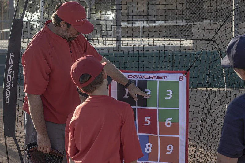 PowerNet Numbered Pitching Pad - Baseball & Softball Training Aid for Pitchers - Perfect for Practice, Drills & Fielding Exercises (Indoor/Outdoor Use)