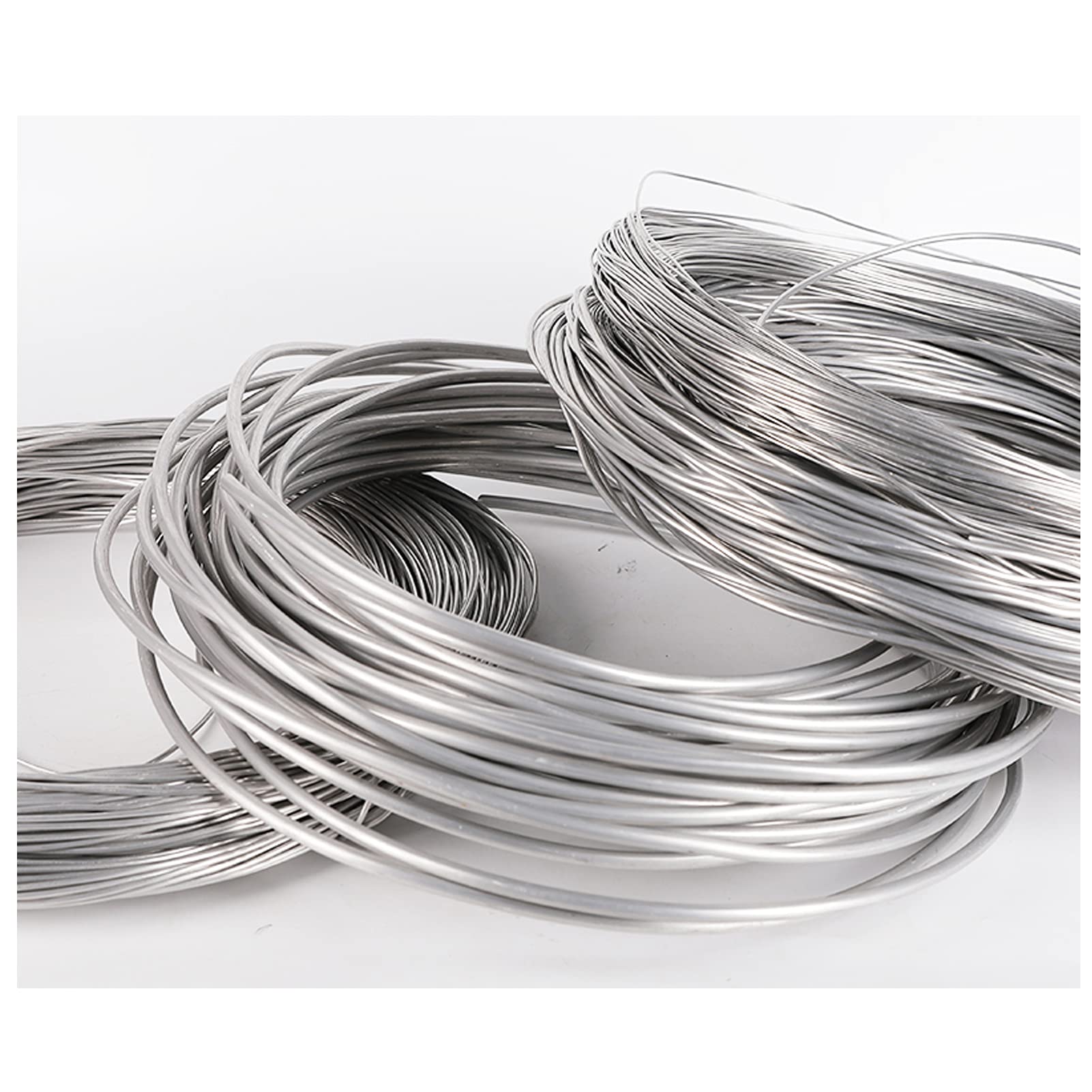 2mm Aluminum Gardening Wire - 0.5KG (59m) for Plant Support, DIY Crafts & Home Decor - Durable Flexible White Metal Wire for Vine Training, Floral Arrangements & Outdoor Projects