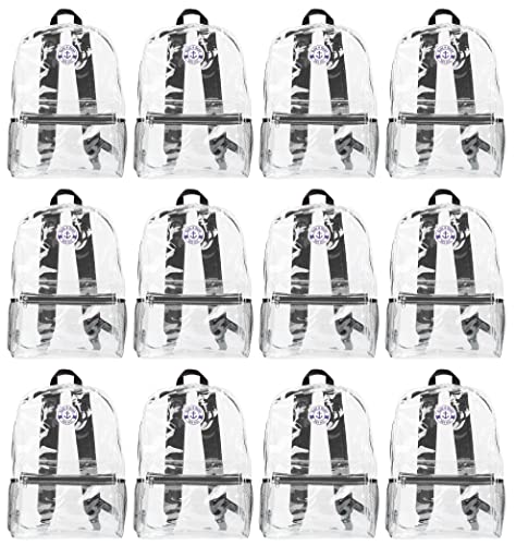 12 Pack Clear With Black Trim