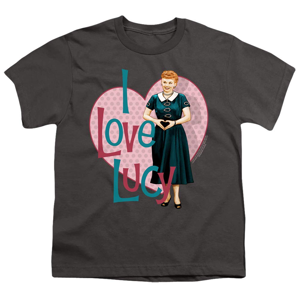 I Love Lucy Heart Unisex Youth T-Shirt for Boys & Girls - Soft Cotton Casual Tee for School, Playdates & Family Outings