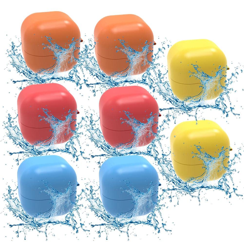Reusable Soft Silicone Water Balloons - Quick Fill Self-Sealing Splash Balls for Pool, Beach & Backyard Water Fights (2/4/8 Pack) - Perfect for Summer Parties, Kids Outdoor Games & Family Fun