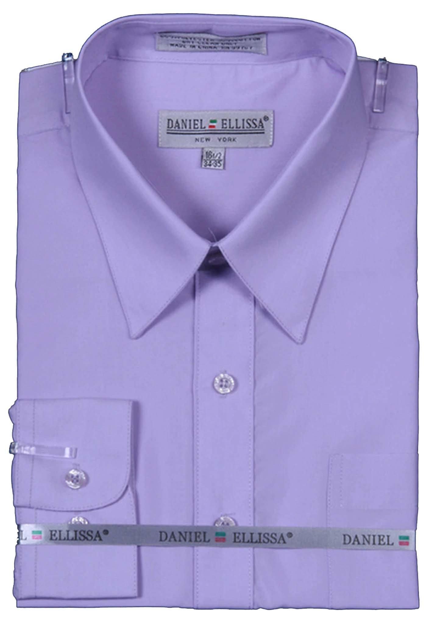 Premium Men's Convertible Cuff Dress Shirt - Lilac Purple Formal Business Shirt for Office, Wedding & Special Occasions