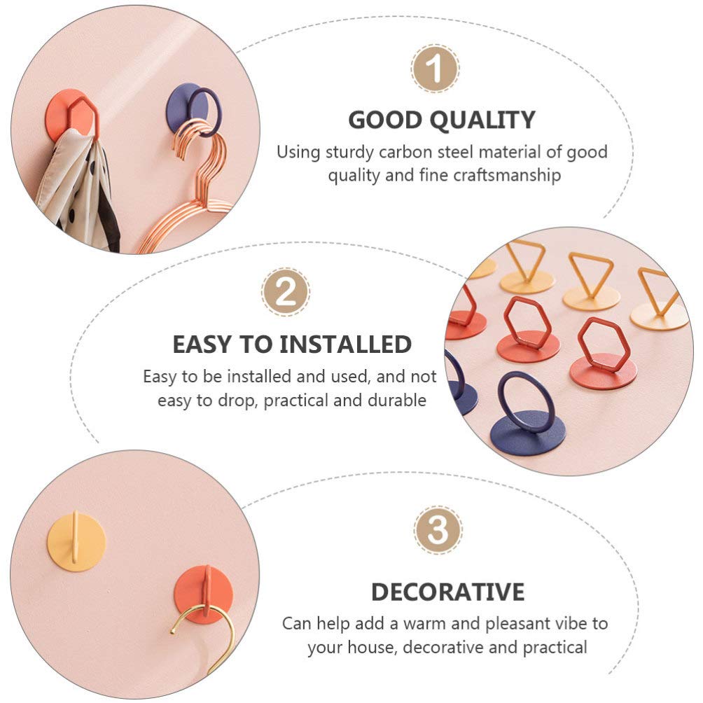 Cabilock 3-Pack Creative Wall Hooks - Multi-Purpose Decorative Hooks for Dorm, Door, Wardrobe & Home Organization - Space Saving Wall Mounted Hangers for Keys, Hats, Towels & More