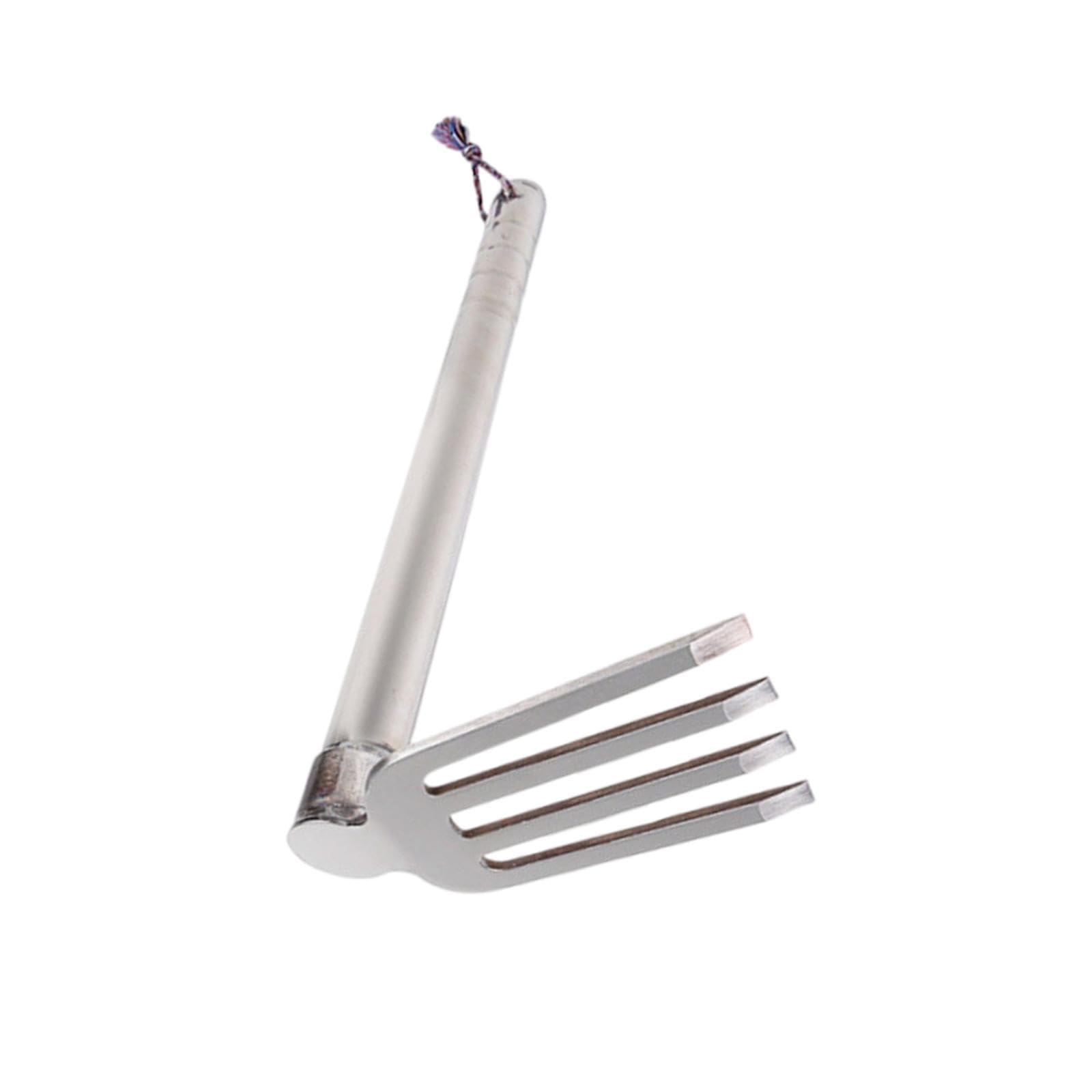 Qianly Stainless Steel Garden Hoe Rake - Heavy Duty Weeding Tool for Digging, Seeding & Soil Cultivation | Perfect for Lawn Care, Agriculture & Landscaping | Ideal for Home Gardens, Farm Work & Yard Maintenance