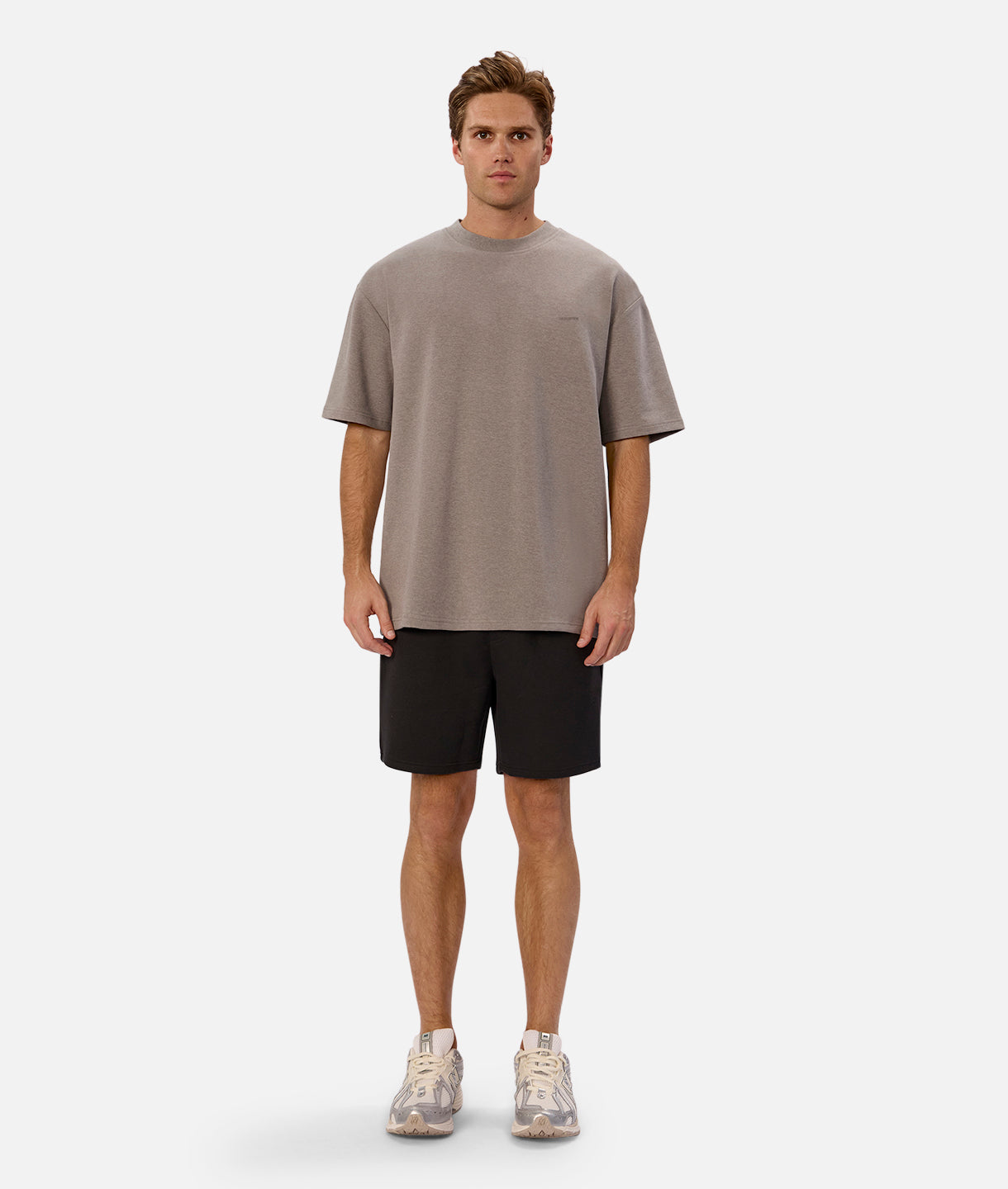 The Newport Tee - Premium Smoke Marle Cotton T-Shirt for Men | Comfortable Casual Wear for Everyday & Outdoor Activities