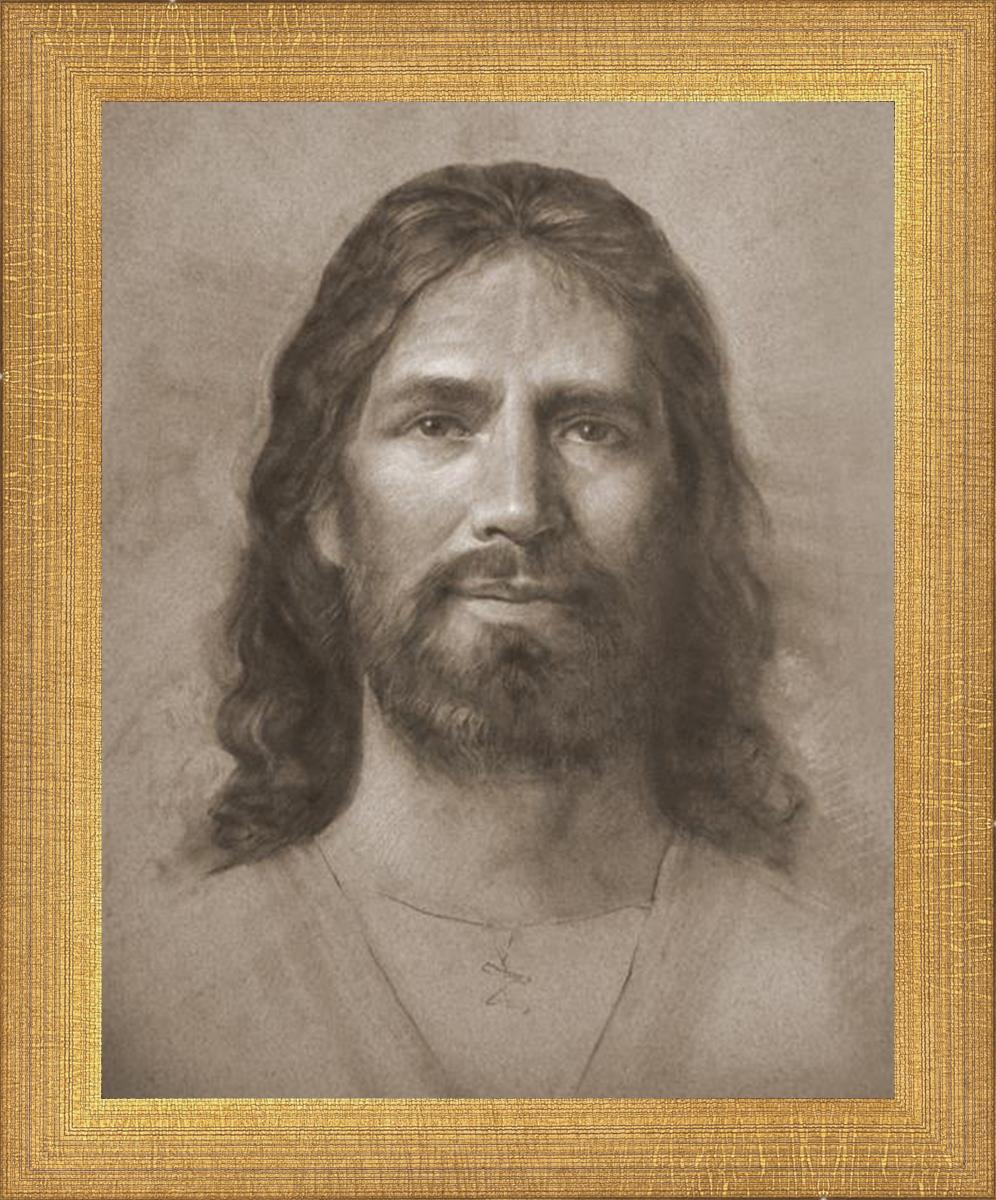 Christ Head Study - Religious Artwork for Home Decor, Church Display & Spiritual Inspiration