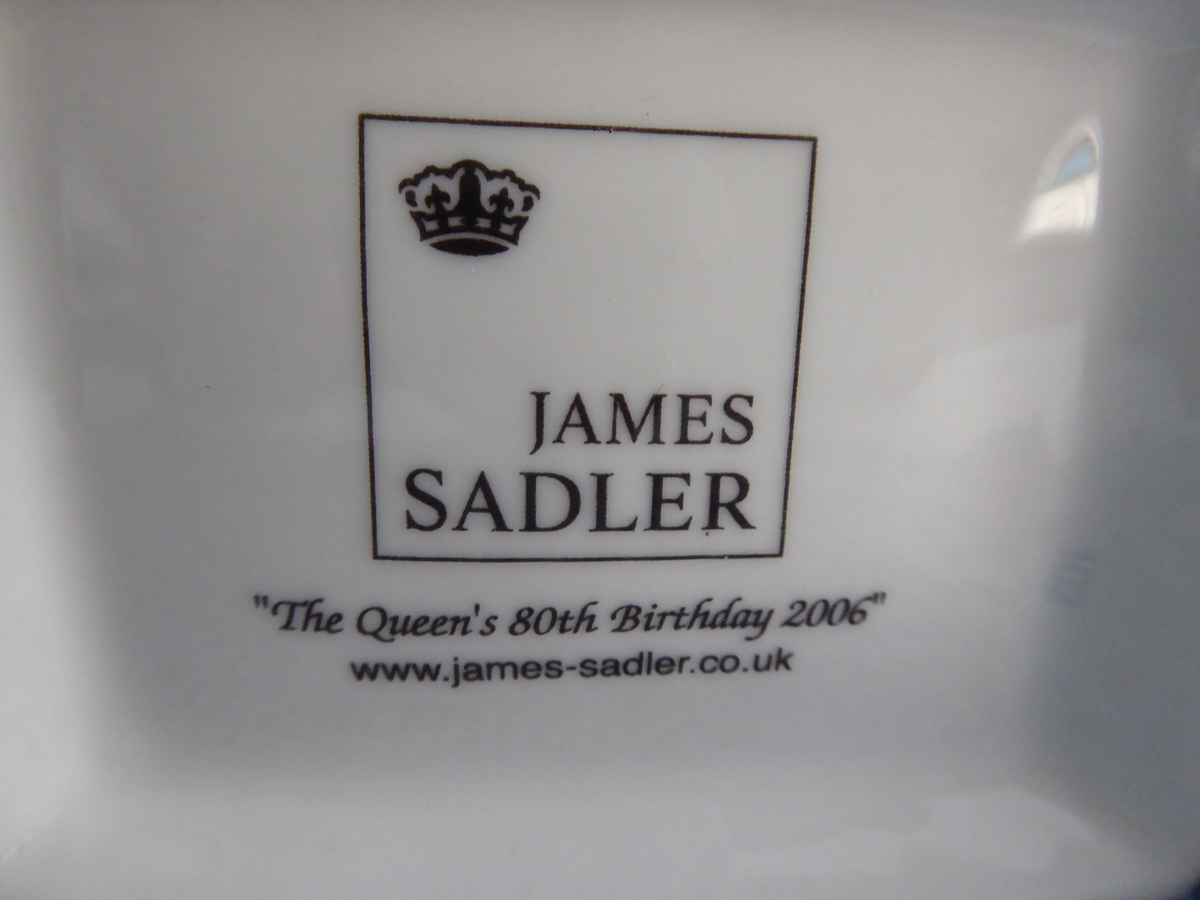 Sadler Teapot Queen Elizabeth 80th Birthday Commemorative 2006 Limited Edition - Blue, White & Platinum Gift Box - Perfect for Royal Collectors & Tea Lovers