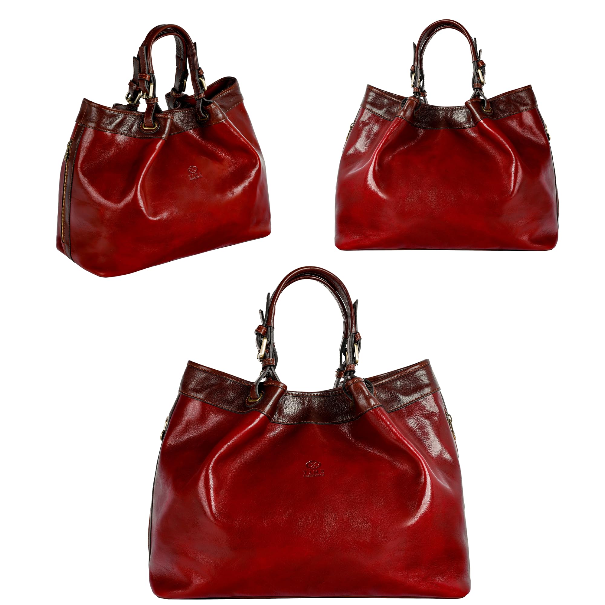 Premium Full-Grain Leather Handbag for Women - Durable Top Handle Purse with Timeless Design - Perfect for Work, Travel & Everyday Use