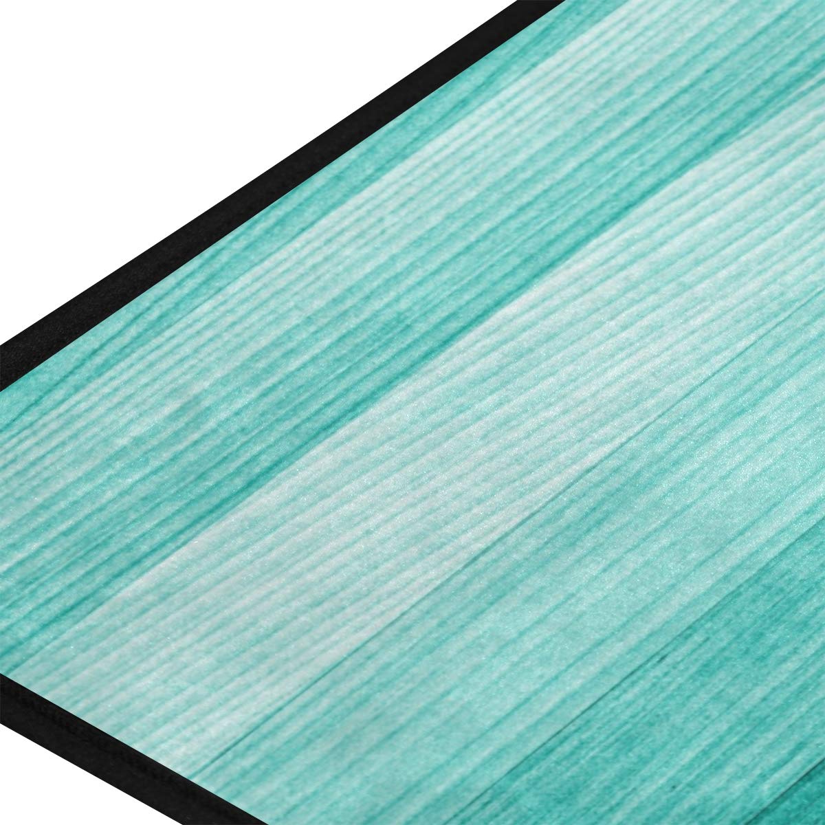 Vintage Teal Kitchen Rug - Non-Slip Washable Mat for Kitchen & Bathroom - 39x20 Inch