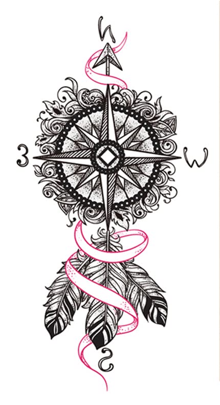 7 Sheets Waterproof Temporary Tattoos for Adults - 3D Wolf & Flower Fake Tattoo Stickers (4.5x8.3 Inch) for Men & Women - Perfect for Halloween, Parties, and Body Art on Hand, Shoulder, Neck, Arm, or Leg