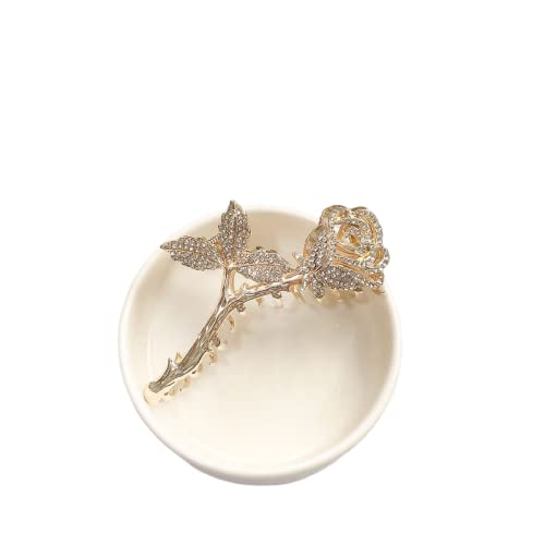 Luxury Butterfly Ponytail Holder - Designer Studded Rhinestone & Pearl Hair Claw Clip for Women | Wedding Bridal Hair Accessories | Perfect for Parties, Prom, and Special Occasions