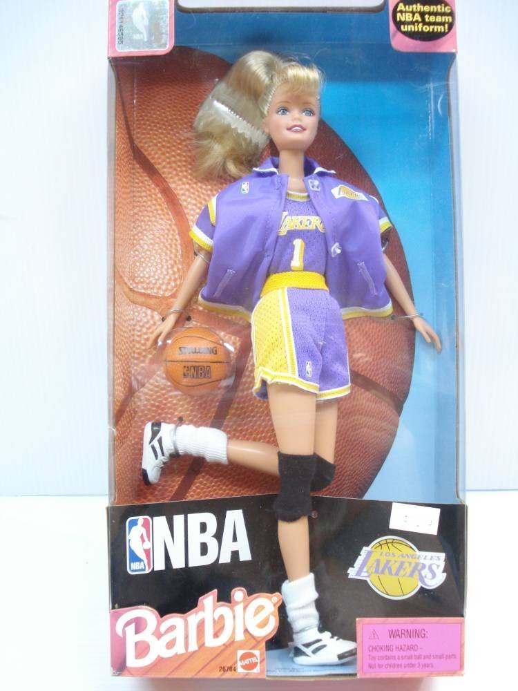 Official NBA Los Angeles Lakers Barbie Doll - Collectible Basketball Fan Gift for Kids & Adults - Perfect for Game Day Decor, Birthday Presents & Lakers Memorabilia Collection