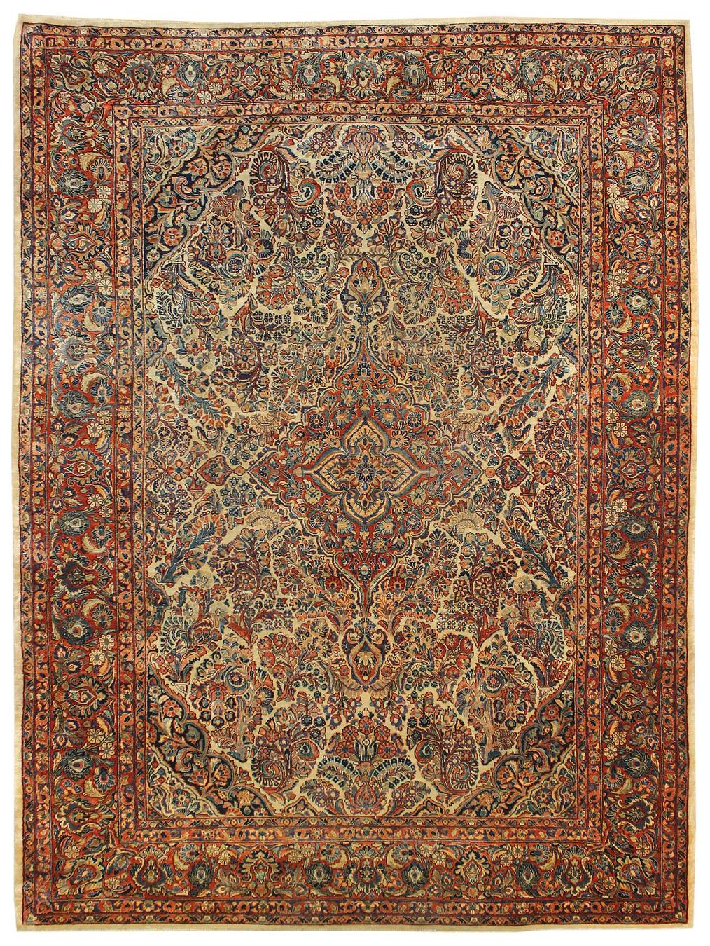 Antique Sarouk Handwoven Traditional Persian Rug - JF7771 - Perfect for Living Room, Bedroom & Office Decor