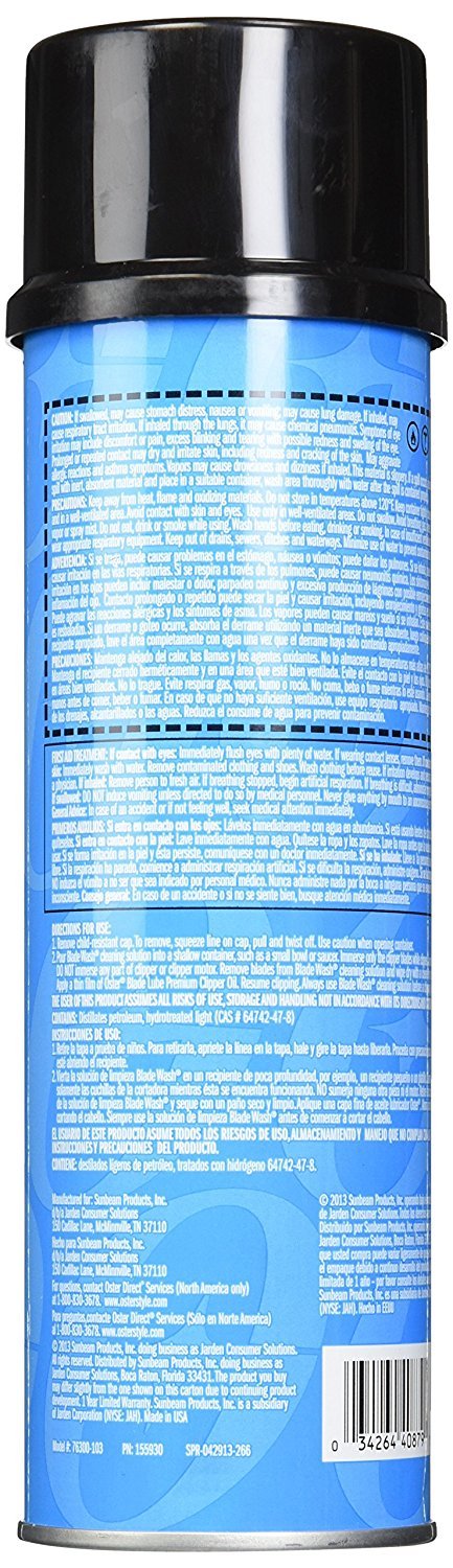 (3 Pack) Oster Blade Wash Liquid Blade Dip, 18-Ounces - Professional Blade Cleaner for Clippers, Trimmers & Shears - Perfect for Barbershops, Pet Grooming & Home Use