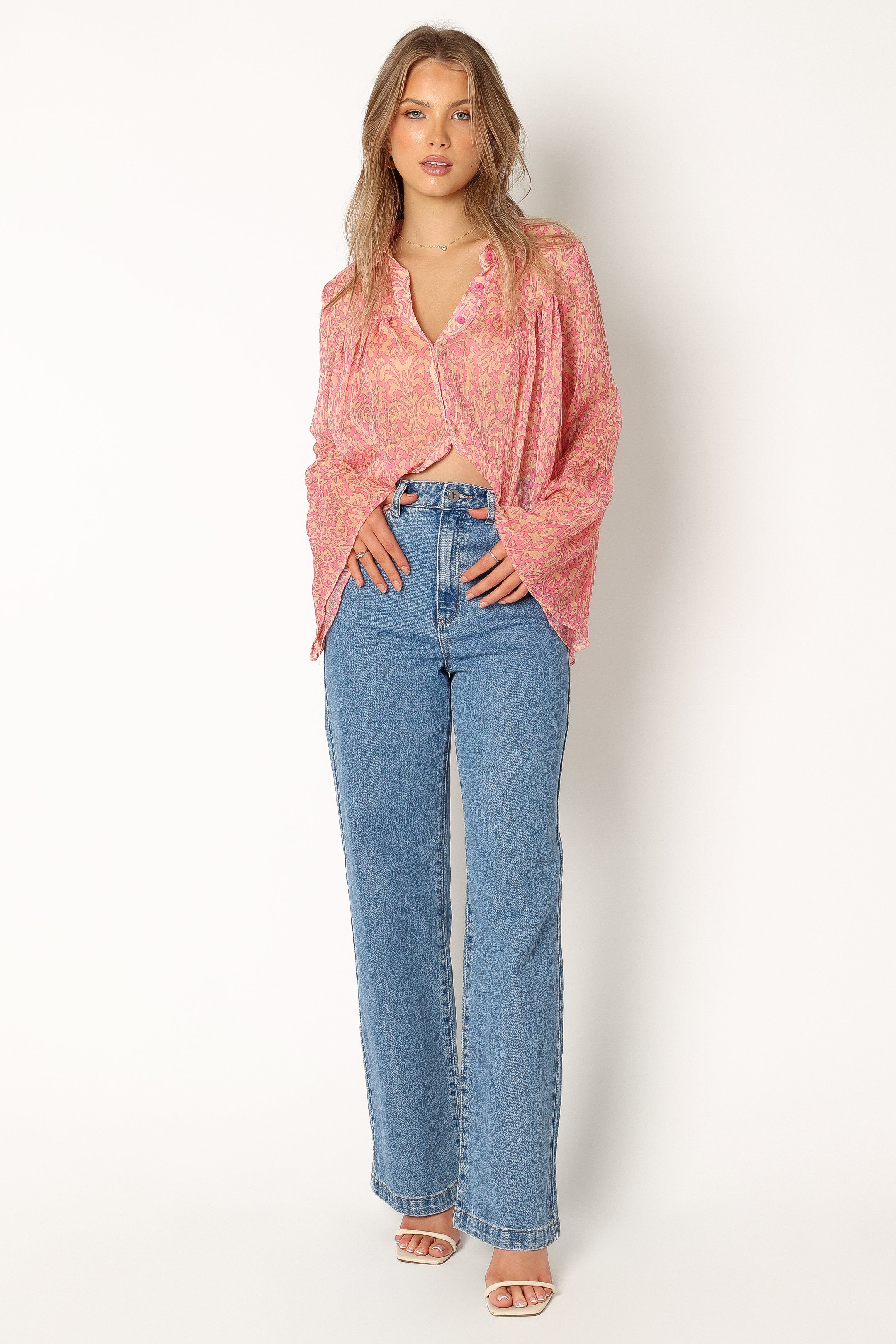 Dayton Shirt for Women - Soft Pink Cotton Blouse | Perfect for Office Wear, Casual Outfits & Date Nights