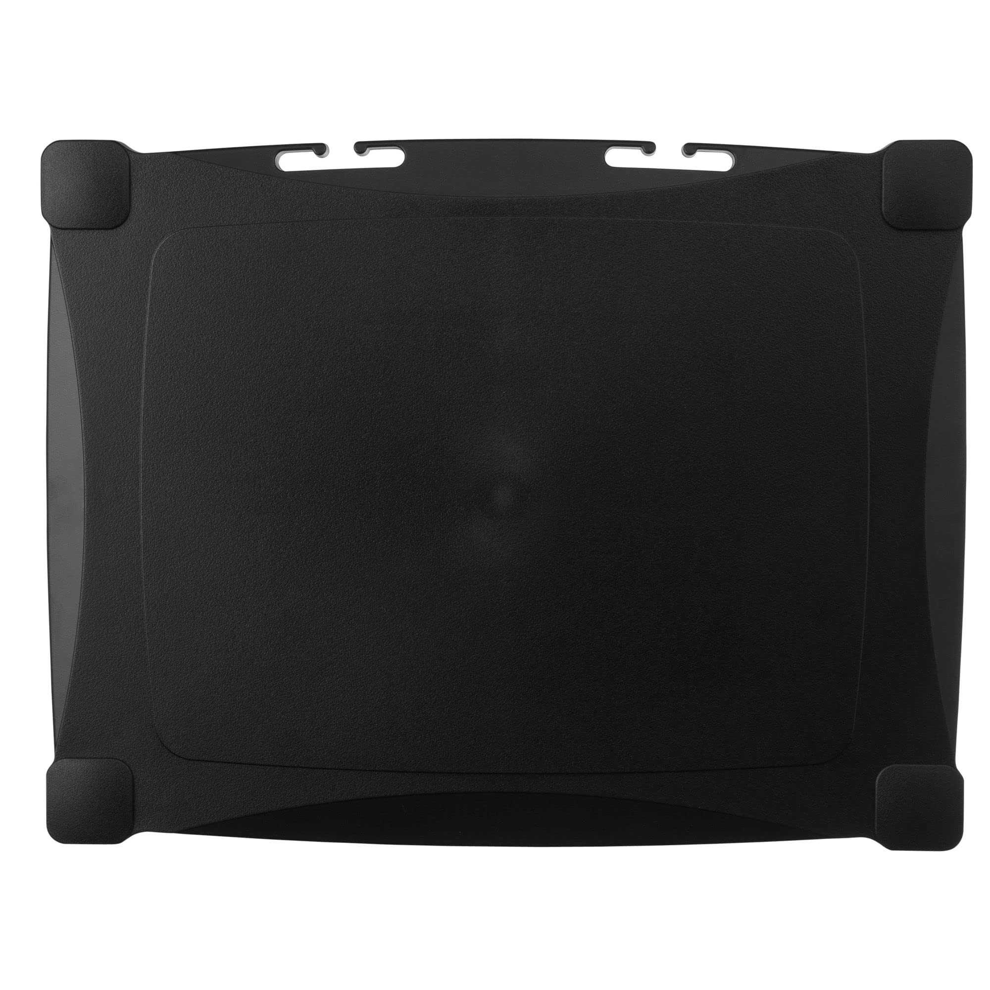 Kantek 2-Tier Adjustable Monitor Stand with Storage Drawer & Cable Management - 17x13.25 Inches, Black - Perfect for Home Office & Workspace Organization