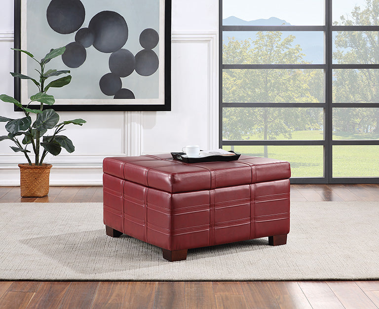 Crimson Faux Leather