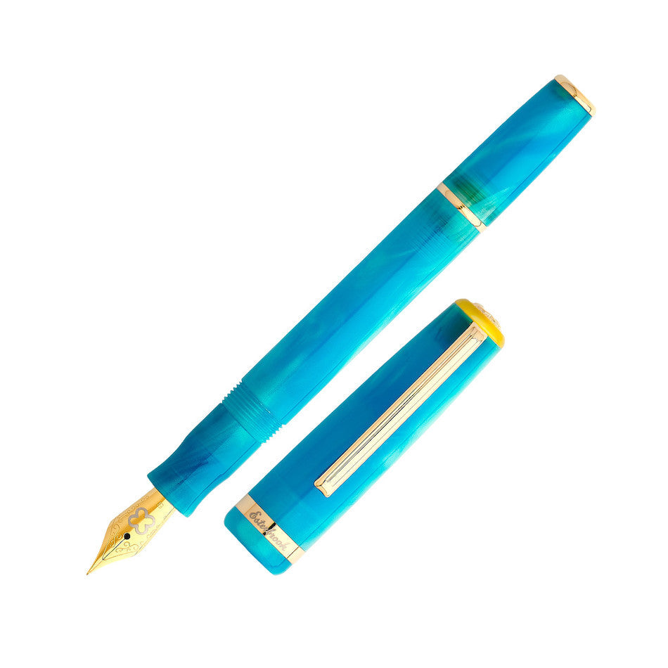 Esterbrook JR Pocket Fountain Pen - Blue Breeze Custom Scribe Nib | Portable Writing Instrument for Journaling, Note Taking & Calligraphy | Perfect Gift for Writers & Pen Enthusiasts