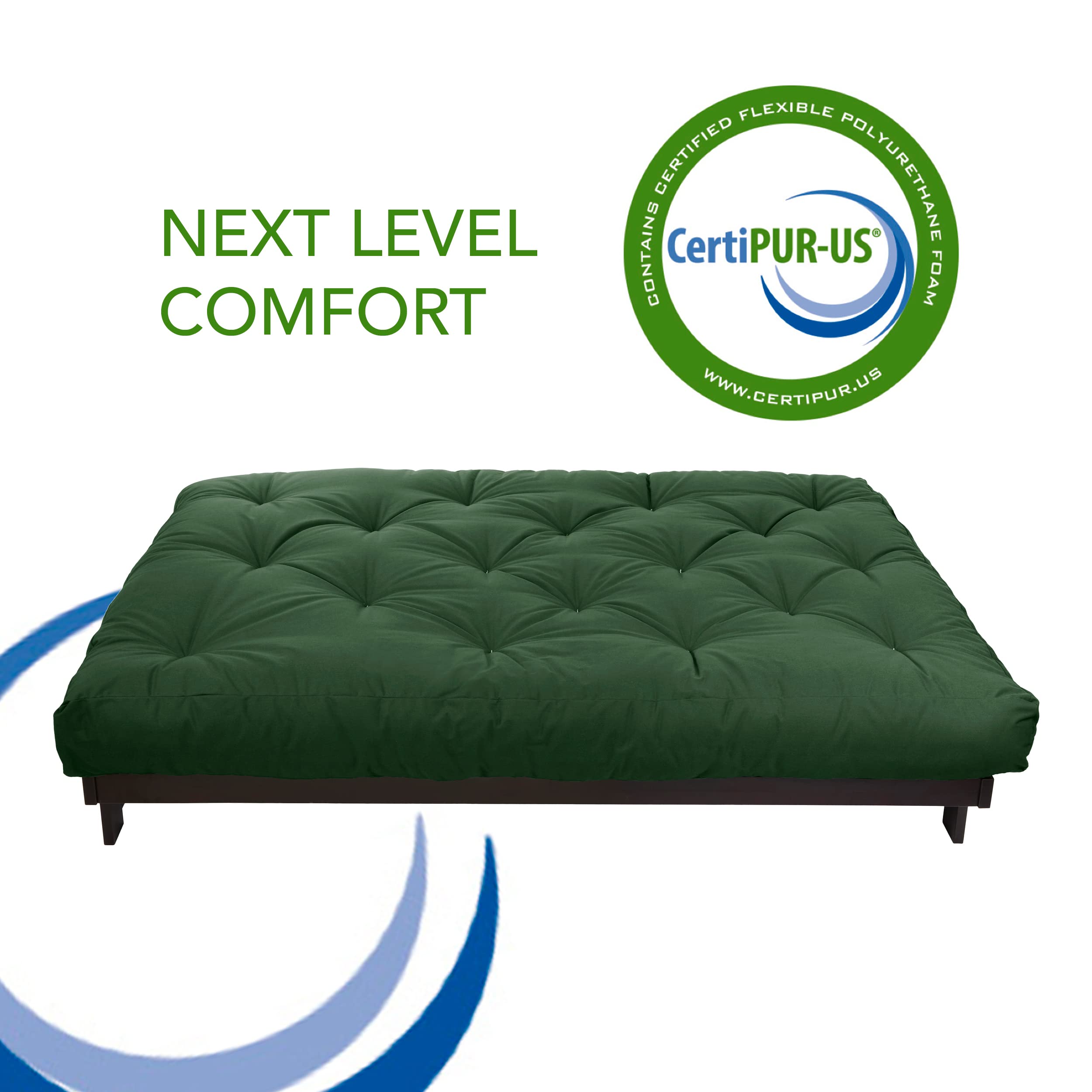 Mozaic Full Size 8-inch Futon Mattress - Comfortable Foam Couch Bed for Small Spaces, Guest Rooms & Dorm Living | Perfect for Daytime Lounging & Overnight Guests